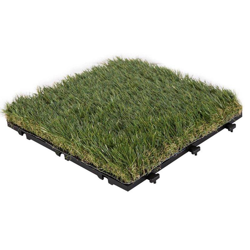 Antibacterial artificial grass deck tiles with permeable backing G018