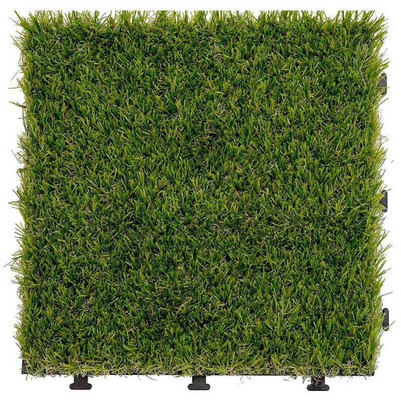 Antibacterial artificial grass deck tiles with permeable backing G018