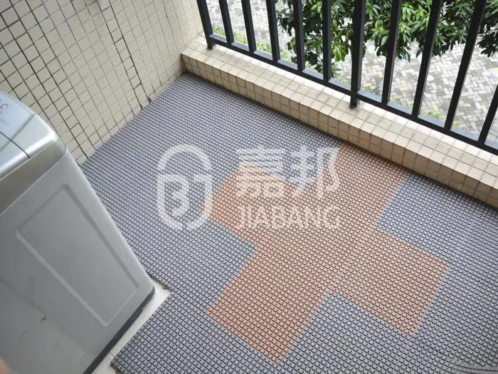 plastic floor tiles outdoor grey cream JIABANG Brand