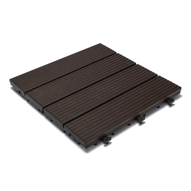 Modern metal aluminum deck tiles AL4P3030 dark brown