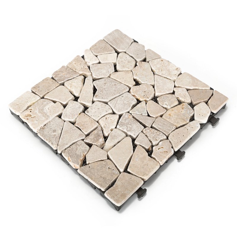 Travertine stone patio deck tiles TTLNP-YL