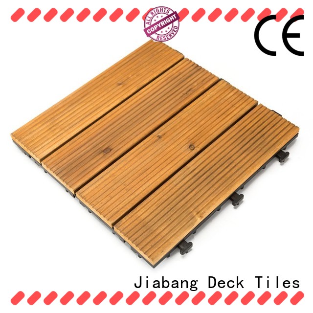 JIABANG interlocking hardwood deck tiles flooring wood for balcony