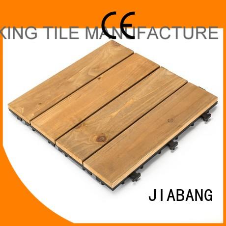 Custom balcony interlocking wood deck tiles fir JIABANG