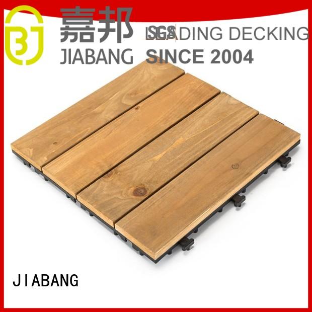 refinishing natural JIABANG Brand square wooden decking tiles