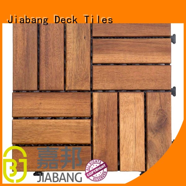JIABANG outdoor acacia deck tile low-cost easy installation