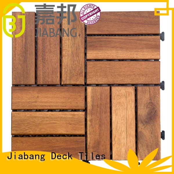 JIABANG anti-slip acacia wood deck tile for decoration