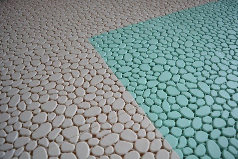plastic floor tiles outdoor coral yellow off JIABANG Brand