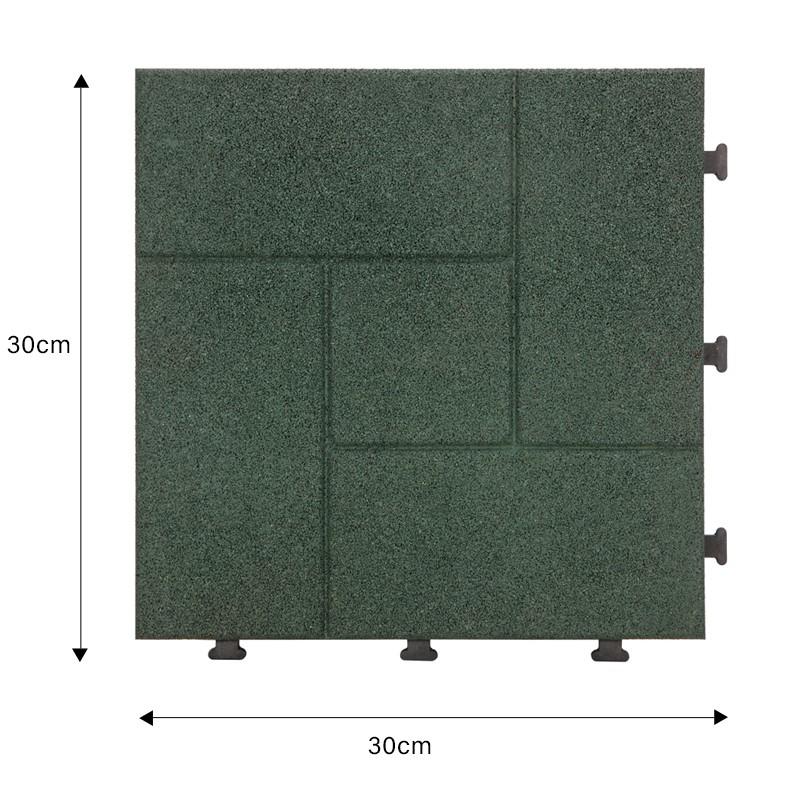 Decking square rubber patio tile XJ-SBR-GN002-1