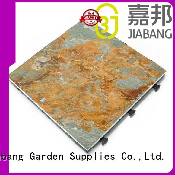 slate tile interlocking stone deck tiles stones garden JIABANG company