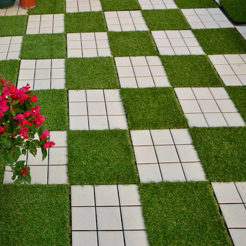 JIABANG Garden floor design artificial grass deck tiles G014 Permeable Acking Grass Deck Tile image81