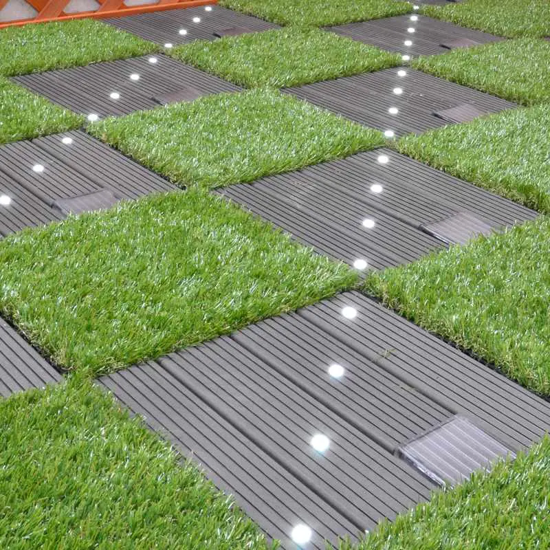 Garden grass permeable artificial grass deck tiles G016
