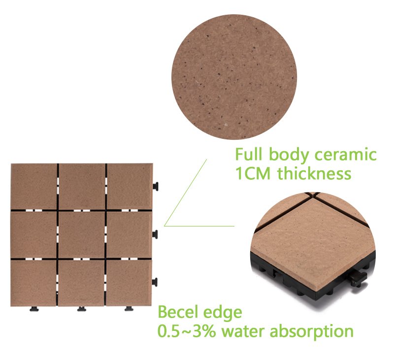 1.0cm ceramic outdoor patio deck floor tile JB5011-4