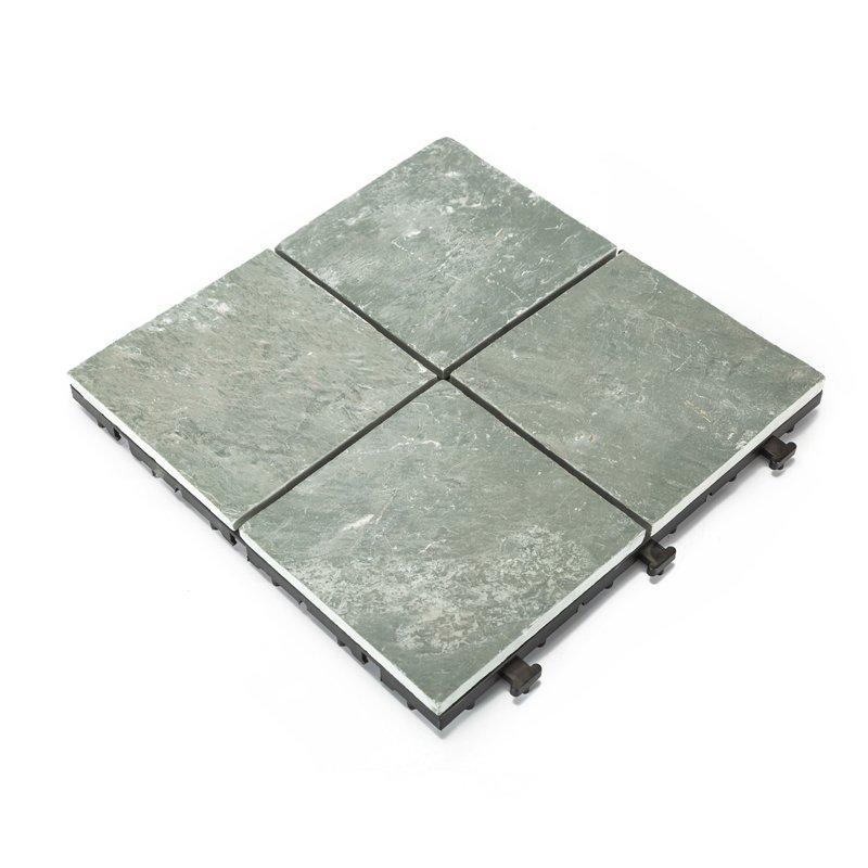 Best Diy Real Stones Slate Interlocking, Snap Together Slate Patio Tiles