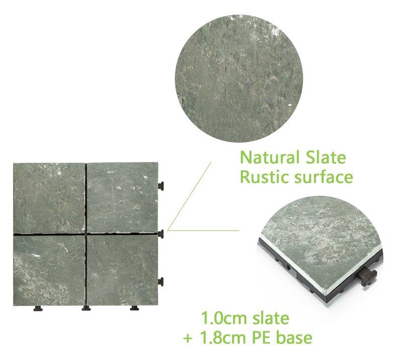 outdoor diy interlocking stone deck tiles JIABANG Brand