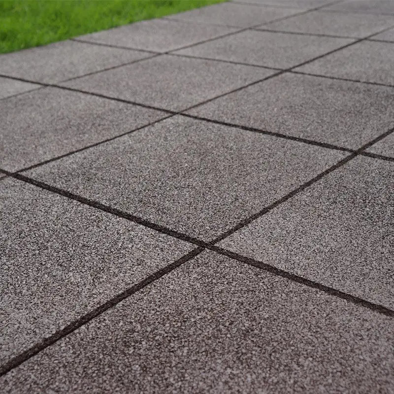 Outdoor flooring rubber patio tile XJ-SBR-DBR001