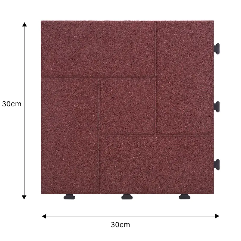 Interlocking Porch Flooring rubber tile XJ-SBR-RD002