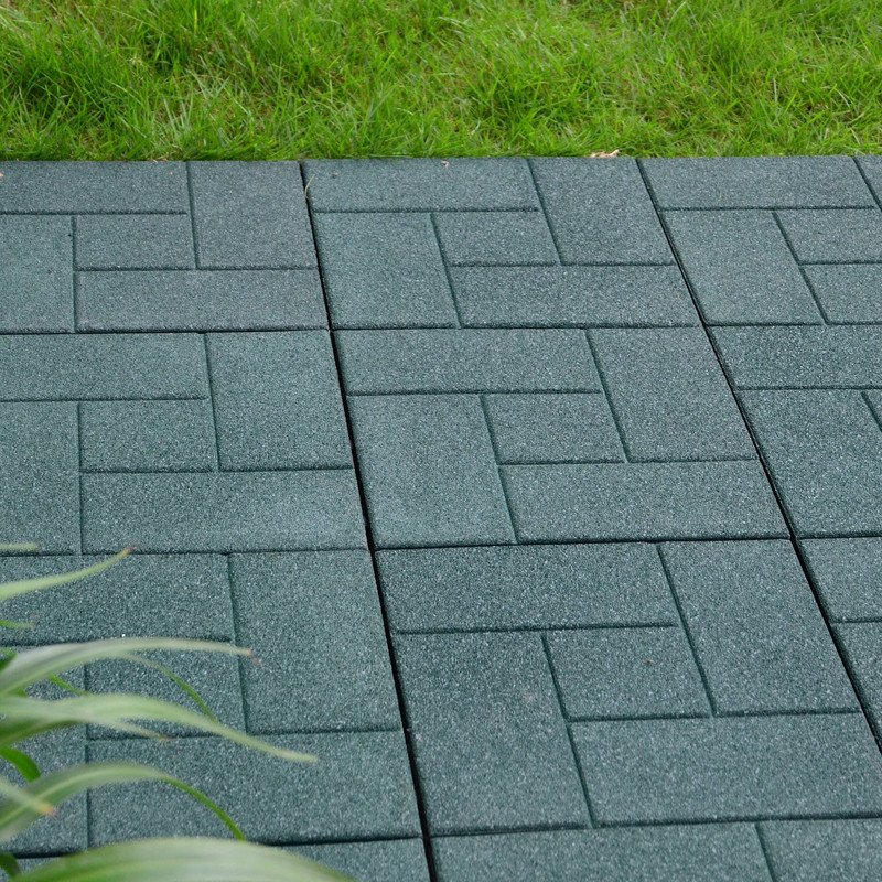 Decking square rubber patio tile XJ-SBR-GN002