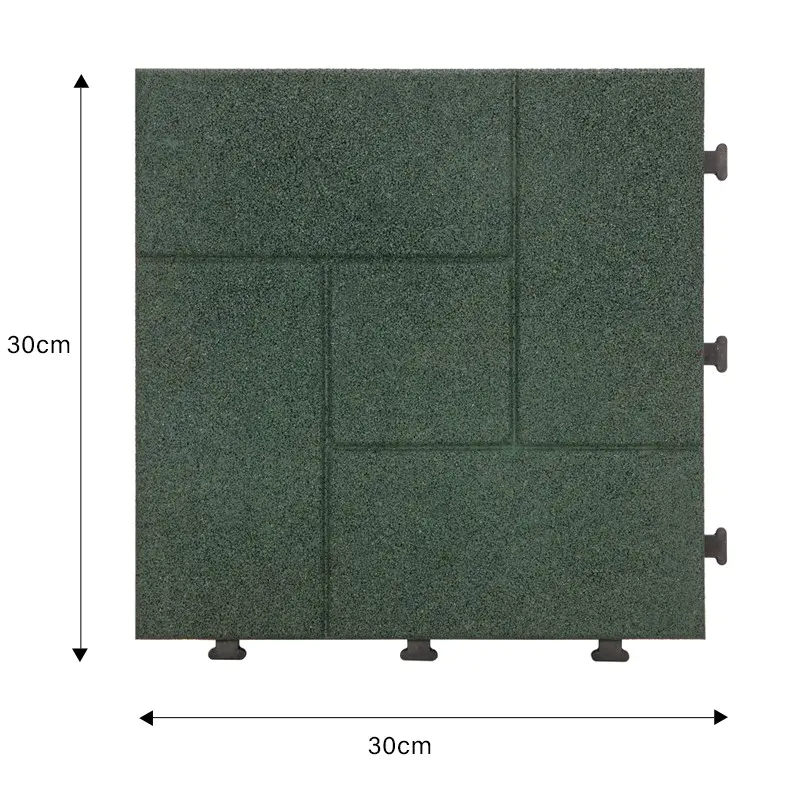 Decking square rubber patio tile XJ-SBR-GN002
