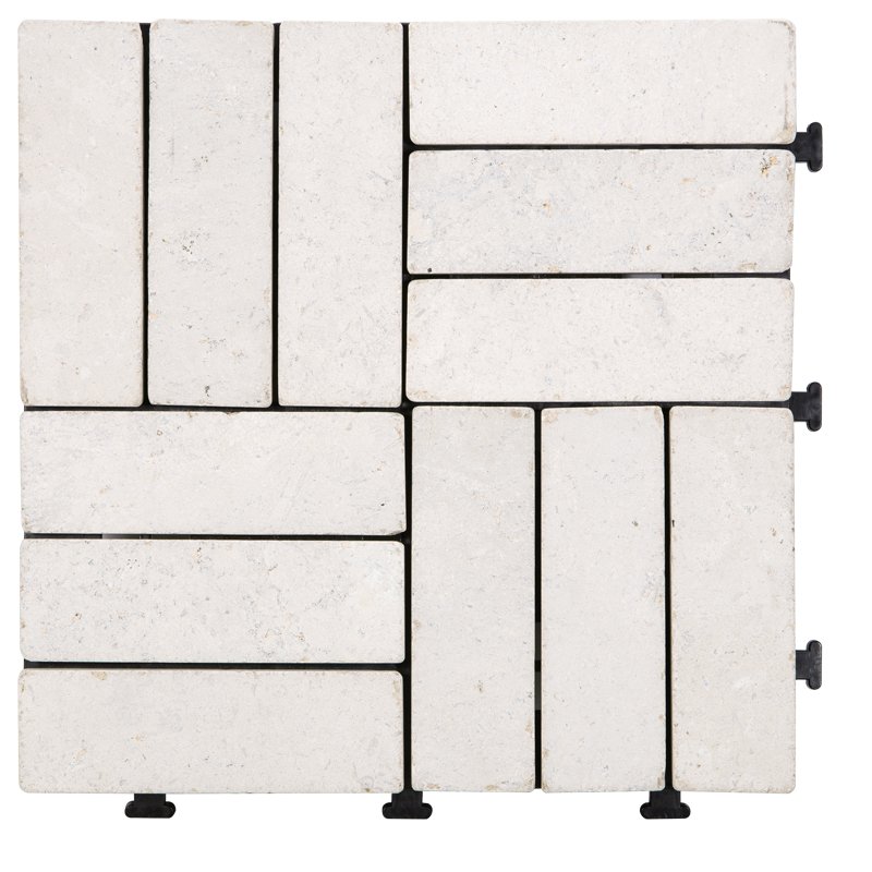 12x12' White color garden flooring stones TTS12P-YL