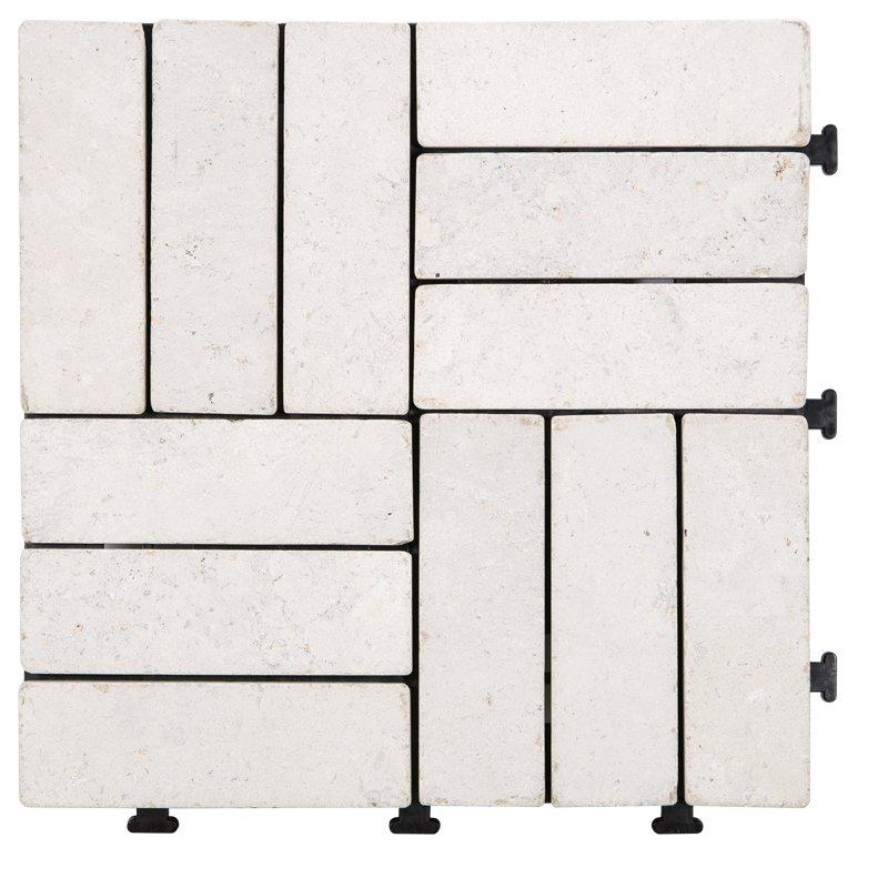 12x12' White color garden flooring stones TTS12P-YL