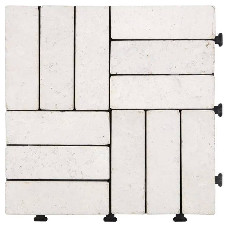 12x12' White color garden flooring stones TTS12P-YL