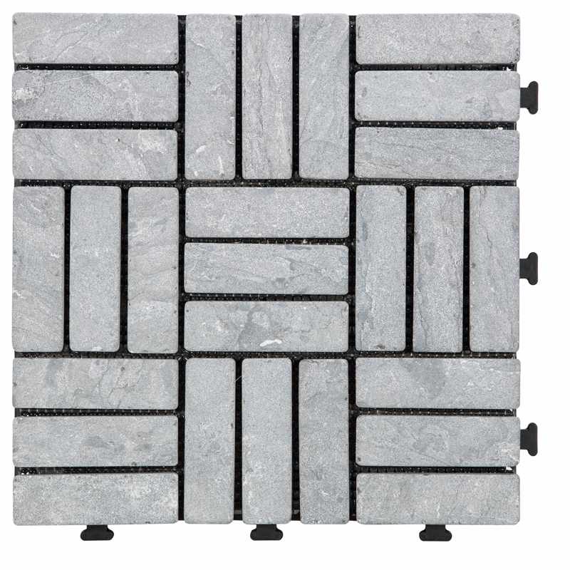 JIABANG Easy install decking tile 30cm for playground TTS27P-GY Travertine Deck Tile image59