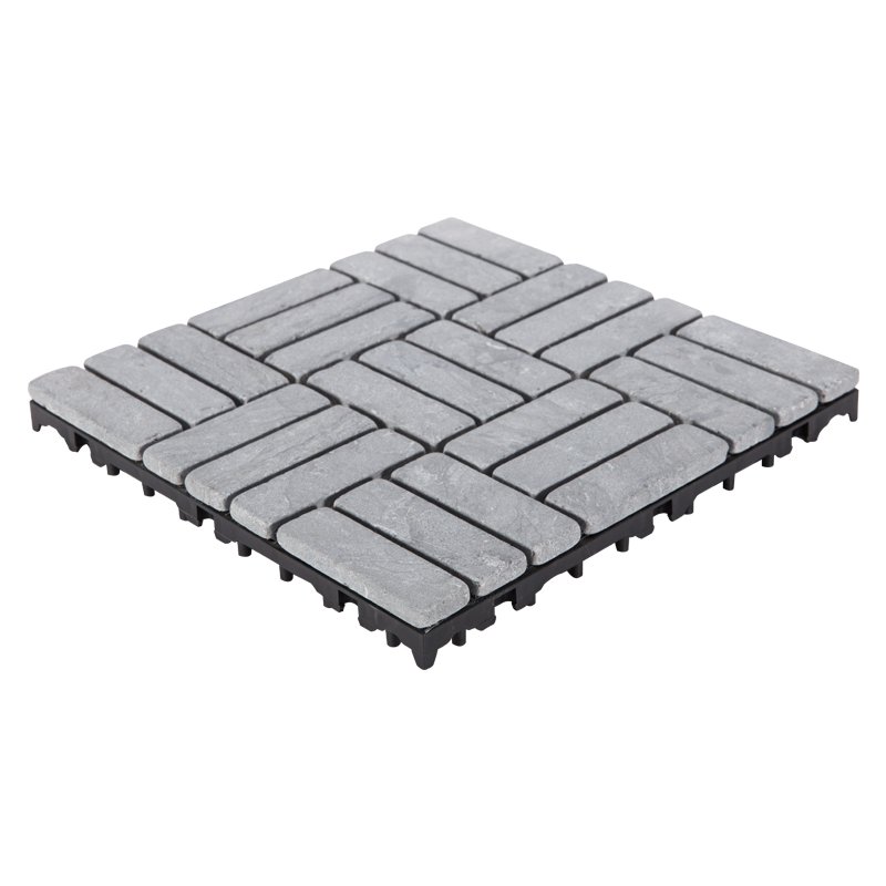 JIABANG Easy install decking tile 30cm for playground TTS27P-GY Travertine Deck Tile image59