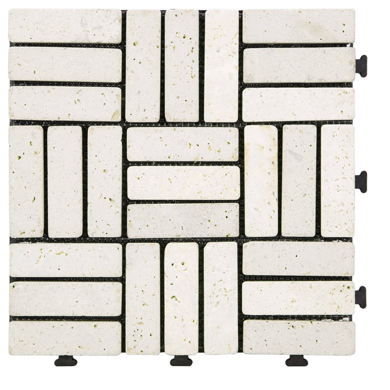 JIABANG DIY yellow stone interlocking floor for residence TTS27P-YL Travertine Deck Tile image57