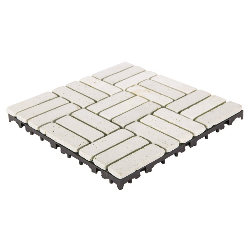 JIABANG DIY yellow stone interlocking floor for residence TTS27P-YL Travertine Deck Tile image57