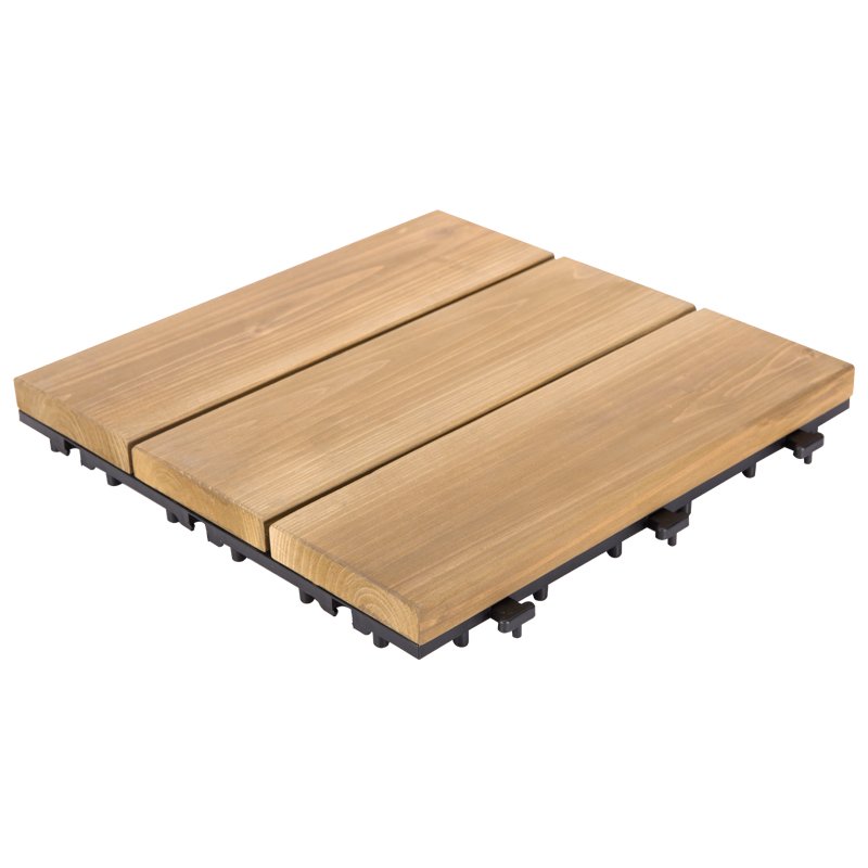 JIABANG DIY tiles interlocking solid wood flooring for balcony S3P3030PH Fir Wood Deck Tile image55