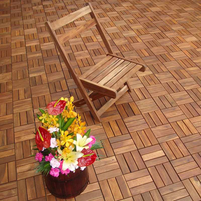 JIABANG Solid wood acacia deck tile for outdoor flooring A16P3030PC Acacia Deck Tile image54