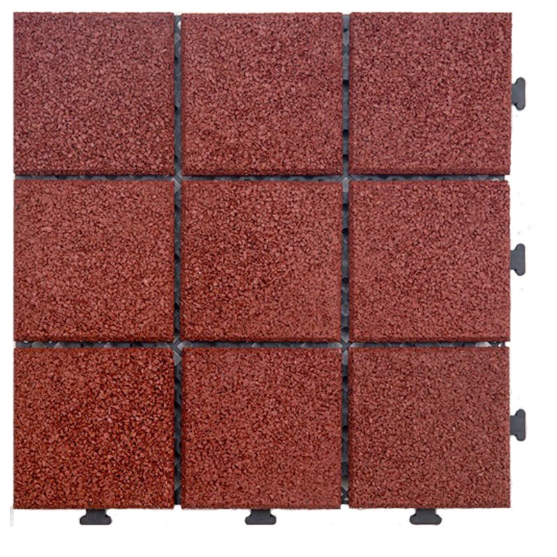 interlocking outdoor rubber tiles