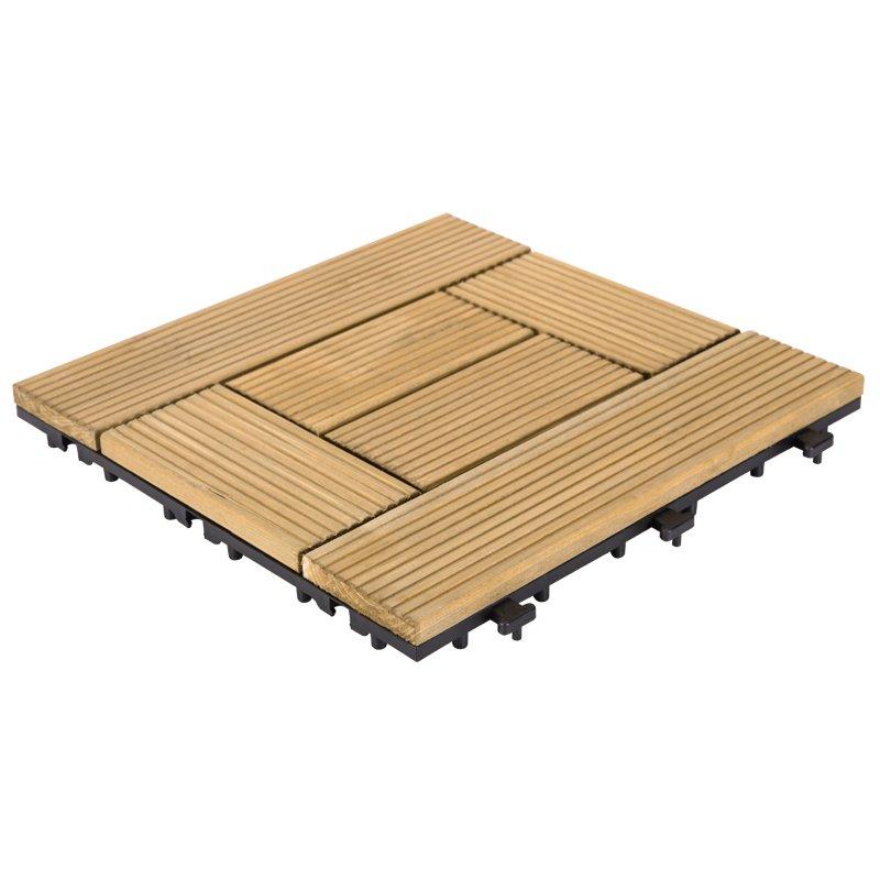 12x12 natural deck flooring wood tiles new design  S6P3030BL