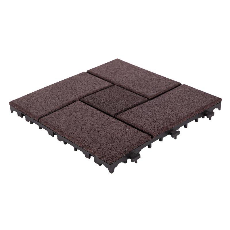 Interlocking Patio rubber floor tiles XJ-SBR-DBR003