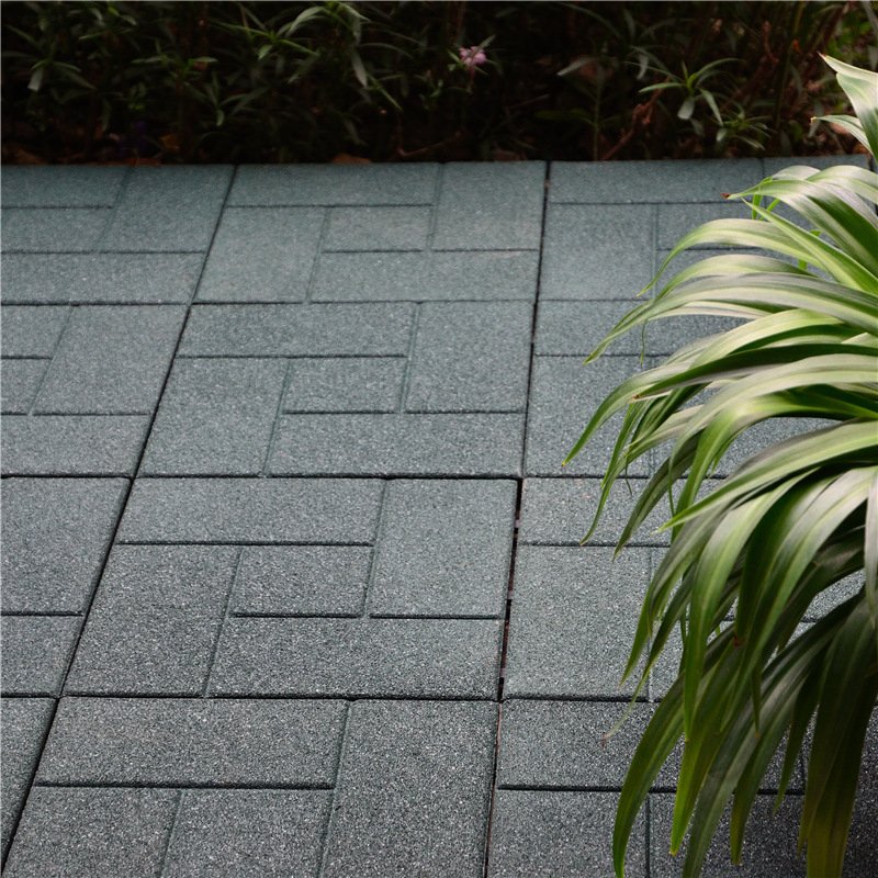 Outside Flooring sport court rubber tile XJ-SBR-GN003