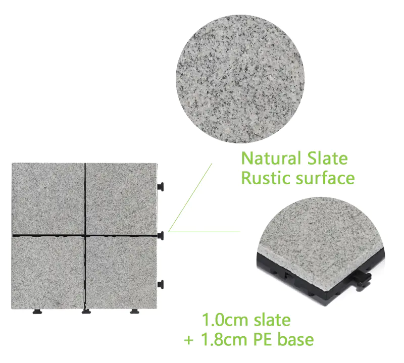 dark color stone interlocking JIABANG Brand granite deck tiles supplier