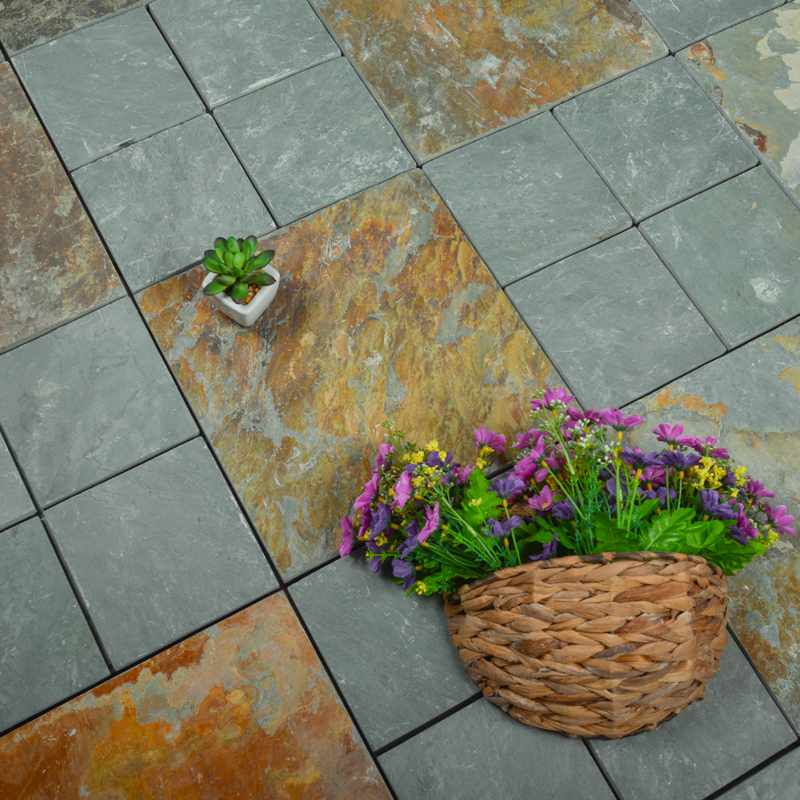 Outdoor natural deck tile slate for swimming pool surround JBD001