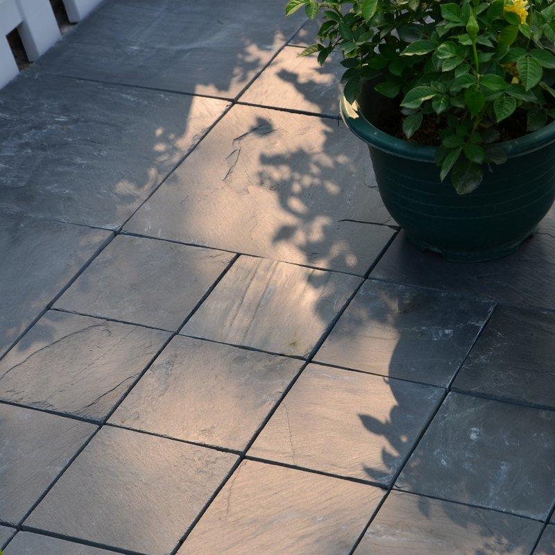 DIY real stones slate interlocking floors for patio JBT002