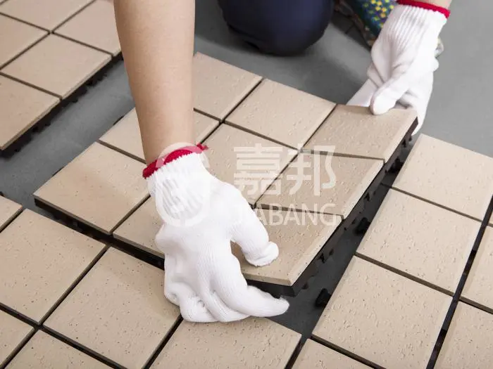 plastic floor tiles outdoor slip green bathroom JIABANG Brand