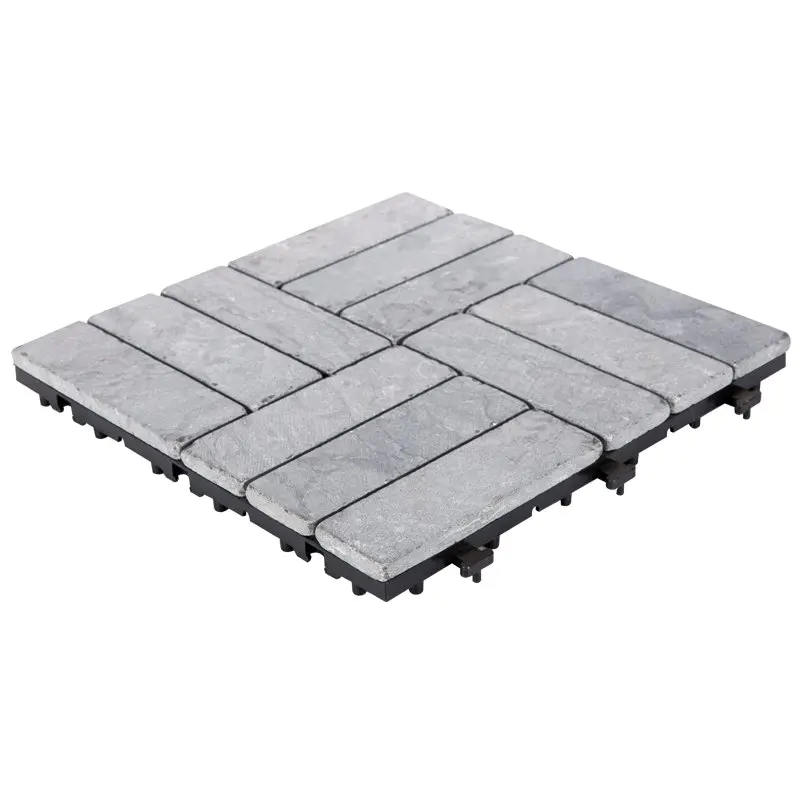 Online outdoor interlocking floor limestone tile TTS12P-GY