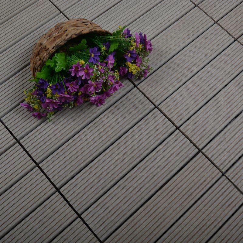 White color wpc composite decking tile for outdoor floor SM-4P-A WH