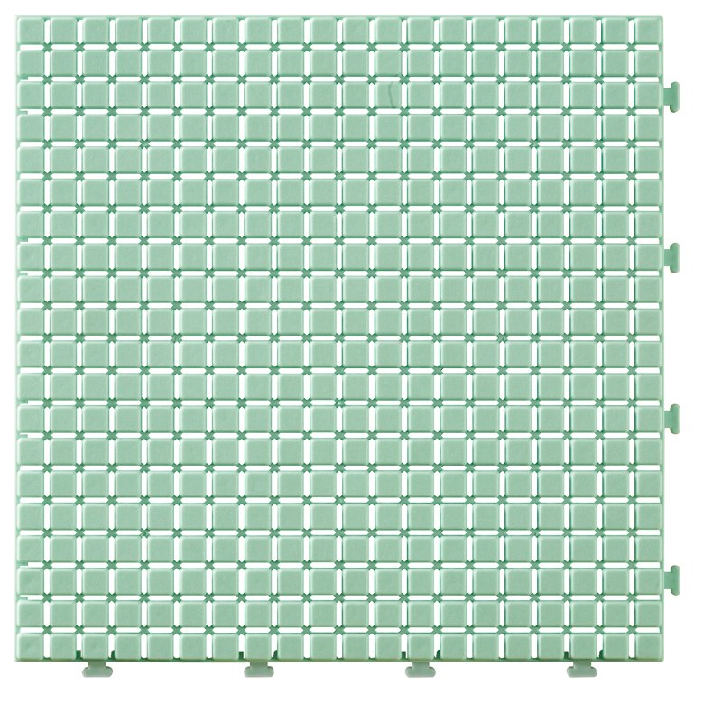 Non slip bathroom flooring plastic mat JBPL3030N green