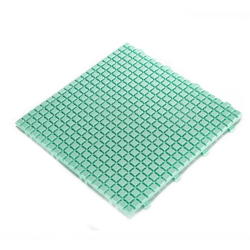 Non slip bathroom flooring plastic mat JBPL3030N LT green