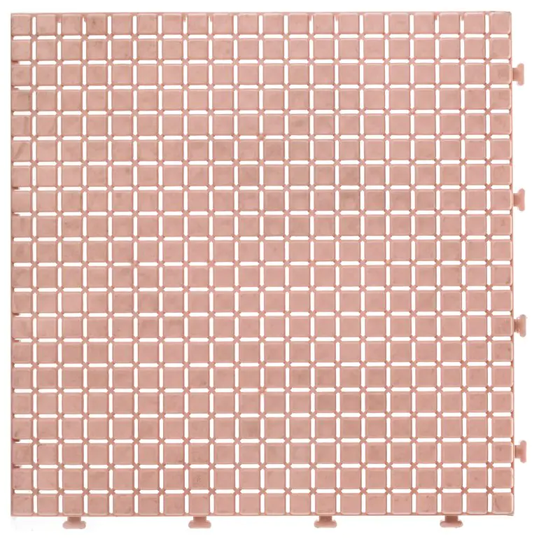 Non slip bathroom flooring plastic mat JBPL3030N pink