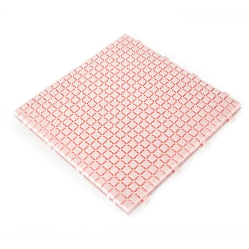 Non slip bathroom flooring plastic mat JBPL3030N pink