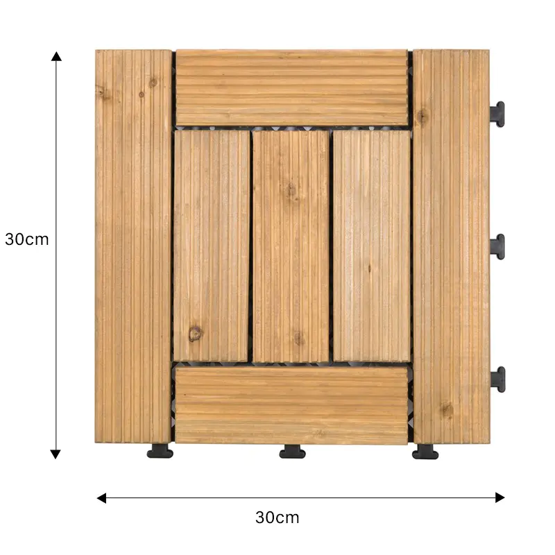 garden fir interlocking wood deck tiles patio JIABANG Brand