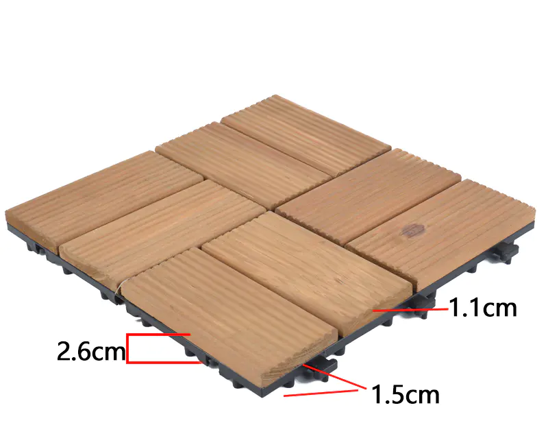 square wooden decking tiles long interlocking Warranty JIABANG