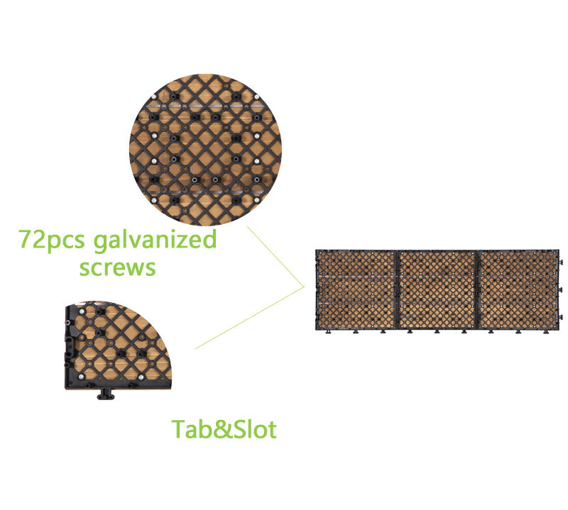 Wholesale flooring square wooden decking tiles 30x60cm JIABANG Brand