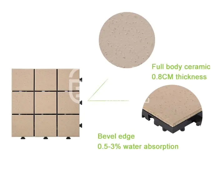 ceramic interlocking tiles exterior deck JIABANG Brand