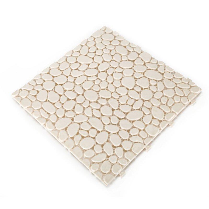 Non slip bathroom flooring plastic mat JBPL303PB cream